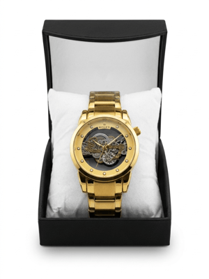 Luxury Gold Skeleton Mechanical Watch