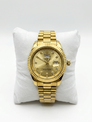 Luxury Gold Presidential-Style Diamond Watch