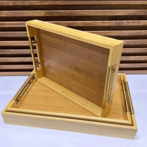 Bamboo Pallet Serving Tray Set