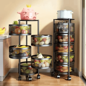 Moveable and Rotatable Kitchen Storage Rack - alternate view