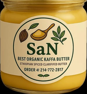 2 lb Kaffa Organic Clarified Butter (Niter Kibbeh)