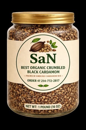 SAN Organic Crumbled Black Cardamom – 1 lb