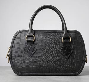 Black Croc Handbag
