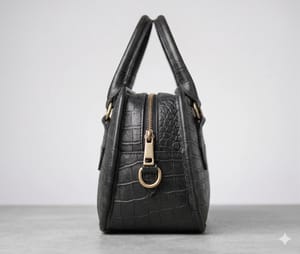 Black Croc Handbag - alternate view