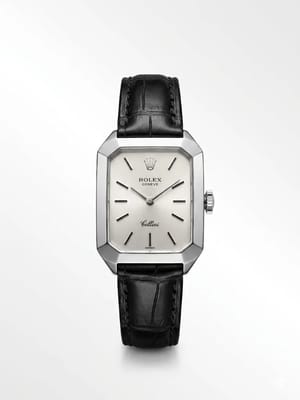Silver Rectangular Dress Watch