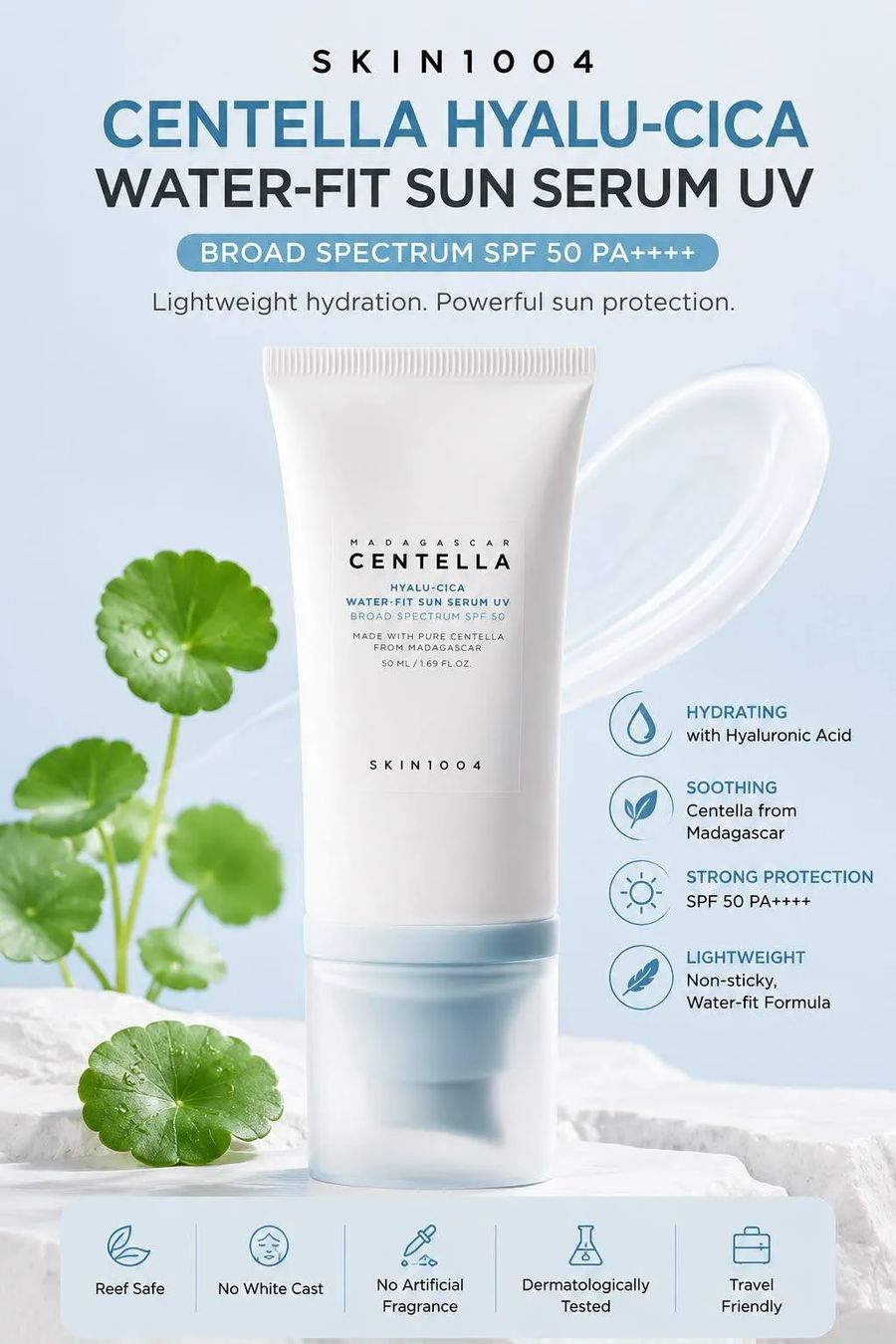 Madagascar Centella Hyalu-Cica Water-Fit Sun Serum UV